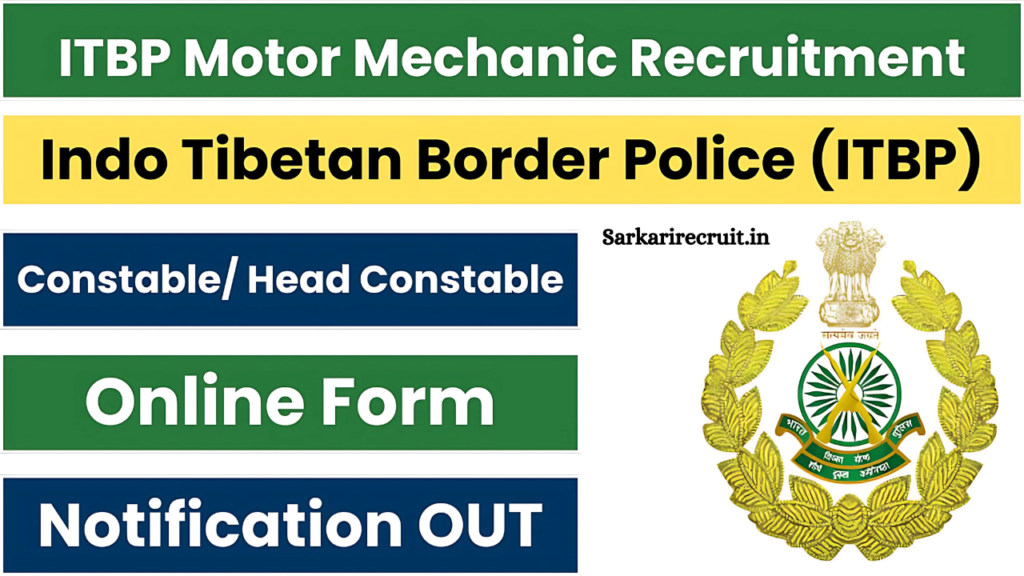 ITBP Recruitment 2024 Apply Online