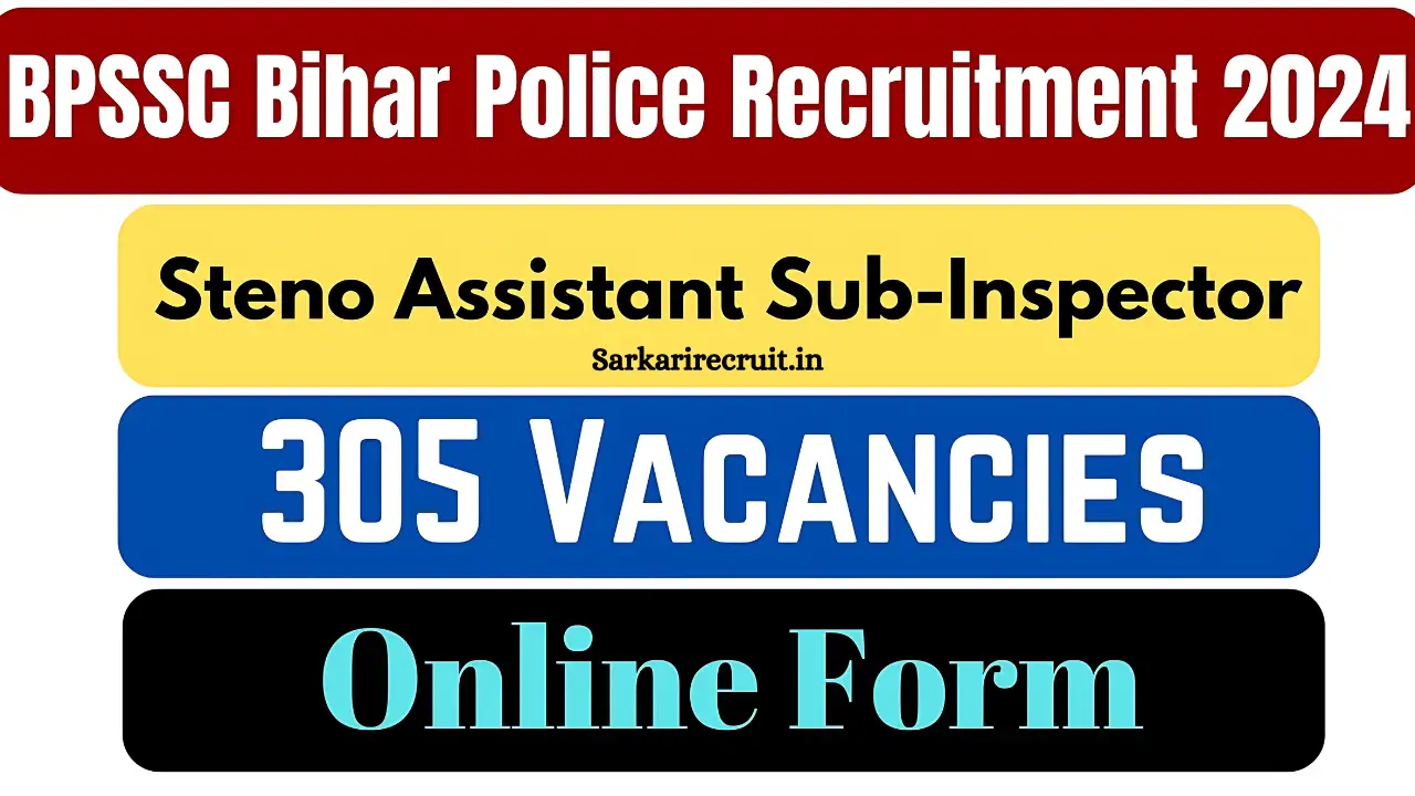 BPSSC Bihar Police Steno ASI Recruitment