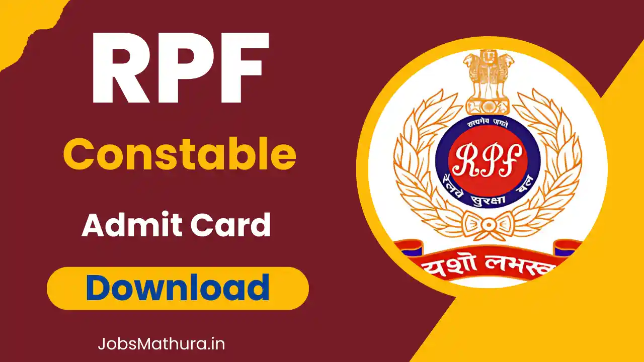 RPF Constable Admit Card 2025