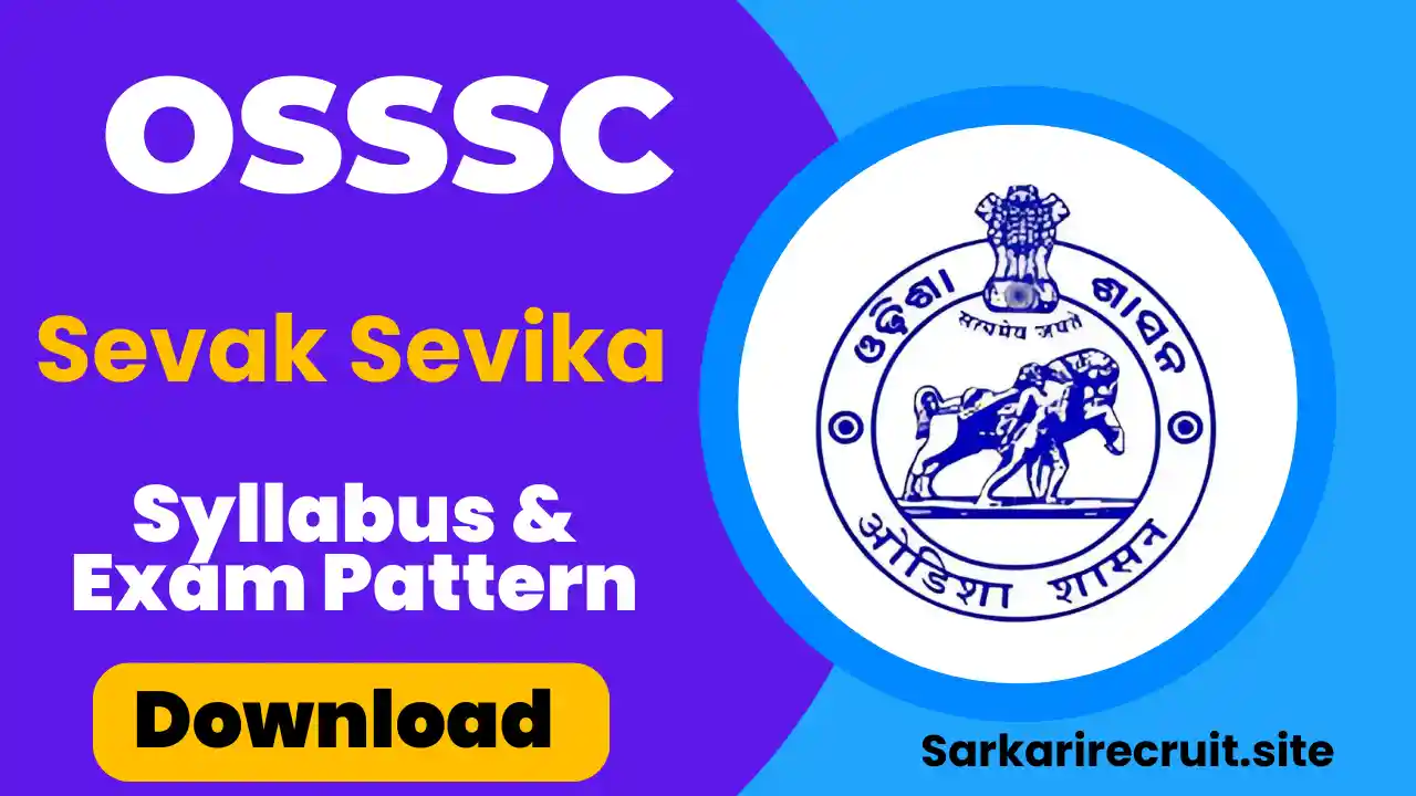 OSSSC Sevak Sevika Syllabus